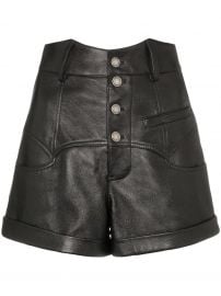 Saint Laurent high-waisted leather shorts high-waisted leather shorts at Farfetch